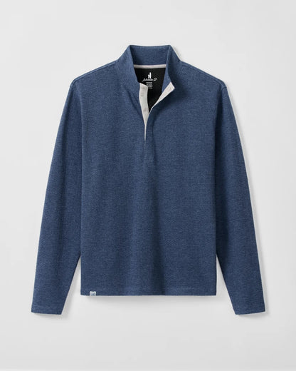 Johnnie-O Ransel Hidden Snap Pullover - NAVY