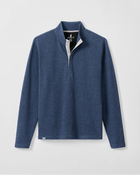 Johnnie-O Ransel Hidden Snap Pullover - NAVY