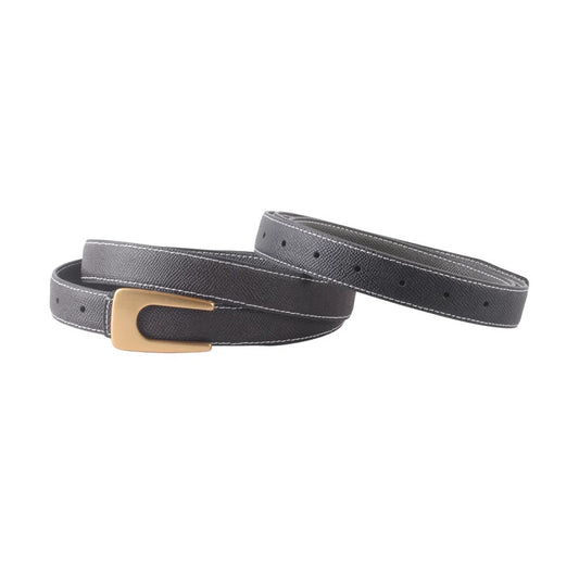 MW Reversible Belt w/ Angular Buckle TAN/BLACK - S