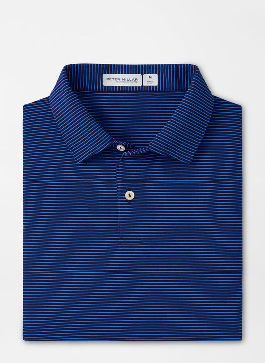 Peter Millar Featherweight Melange Stripe Polo NAVY