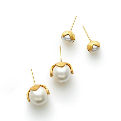 JV Penelope Stud GOLD PEARL - S