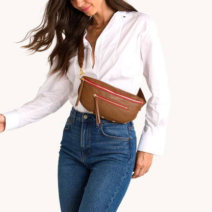 Hammitt Charles Crossbody Medium - MAHOGANY PEBBLE