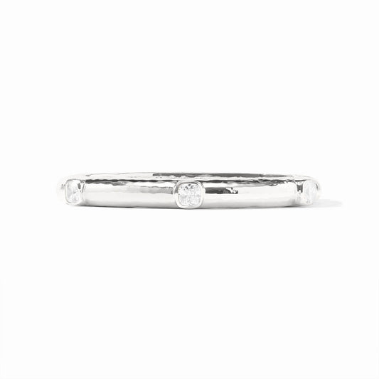 JV Catalina Hinge Bangle SILVER CUBIC ZIRCONIA