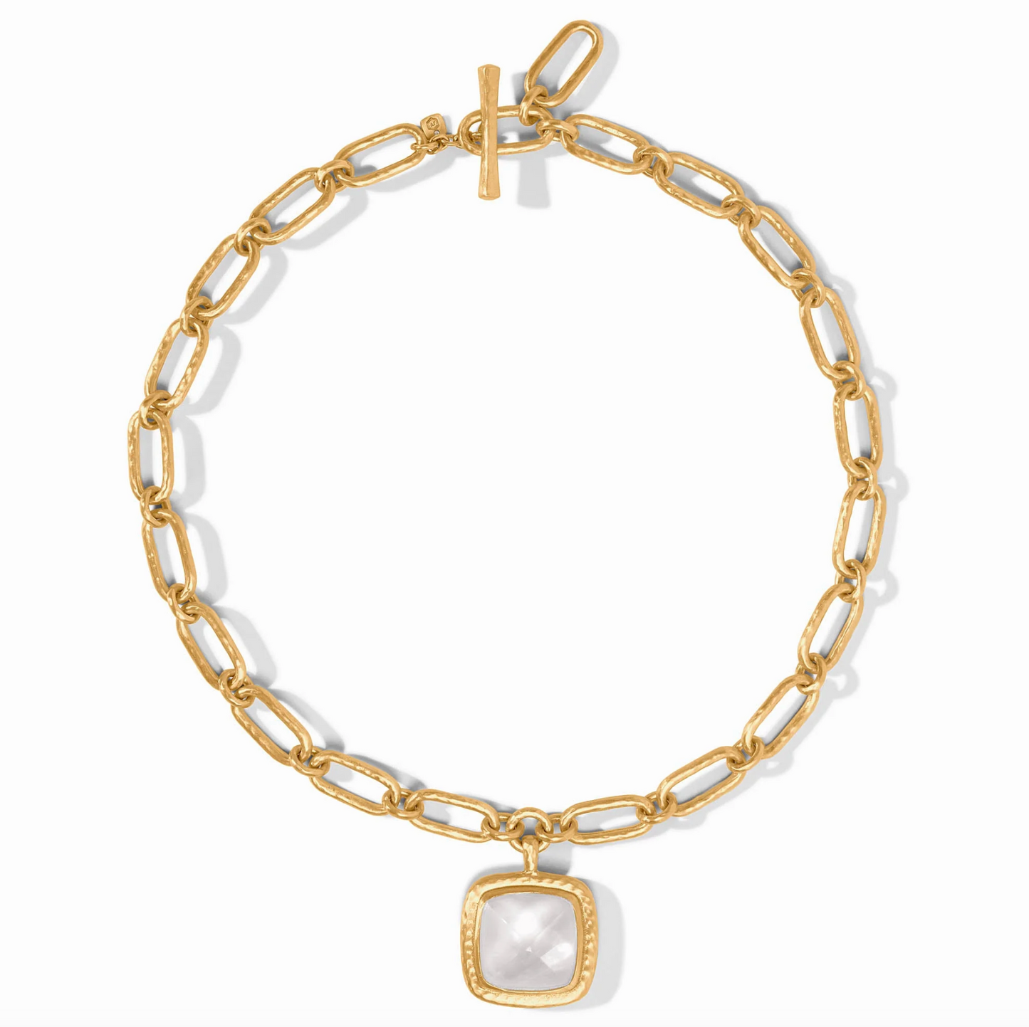 Julie Vos Sahara Statement Necklace - IRIDESCENT CLEAR CRYSTAL