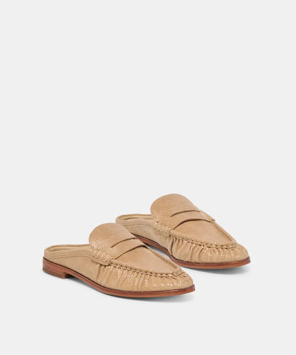 Dolce Vita Betzy Mule - LATTE EMBOSSED SUEDE