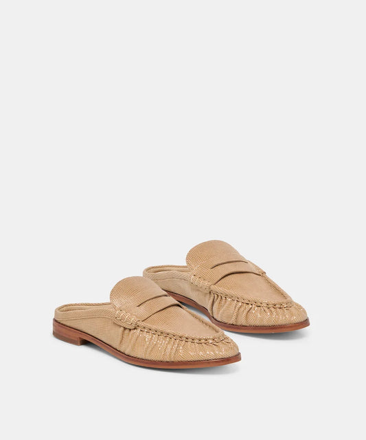 Dolce Vita Betzy Mule - LATTE EMBOSSED SUEDE
