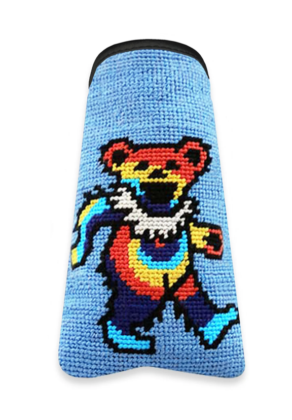 SB Dancing Bears Tie Dye Putter Cover LIGHT BLUE/BLACK