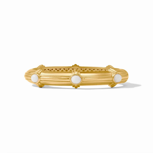 Julie Vos Portofino Stone Hinge Bangle WHITE JADE - OS