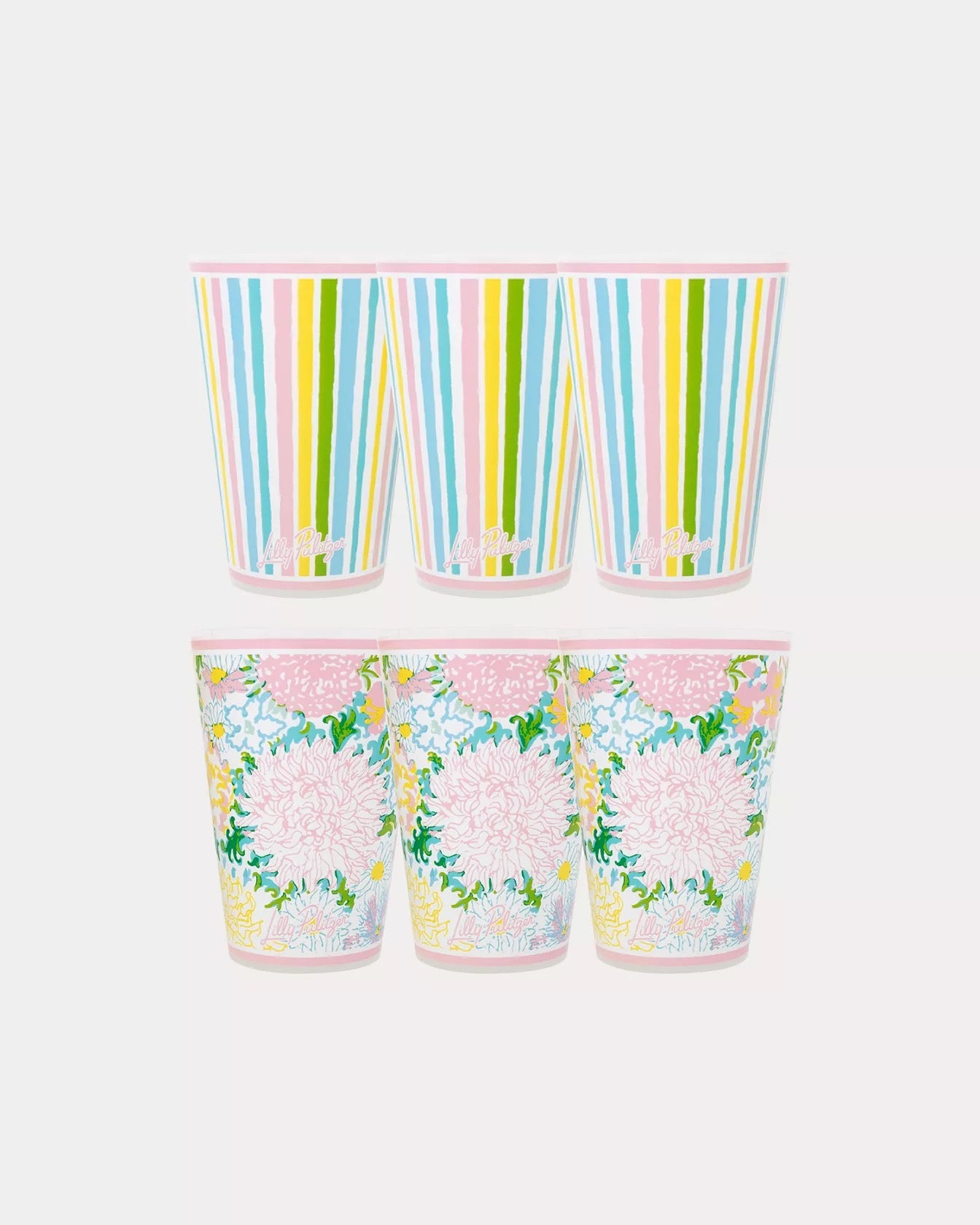 Lilly Pulitzer Pool Cup Set LILLY GARDEN HOME - set of 6