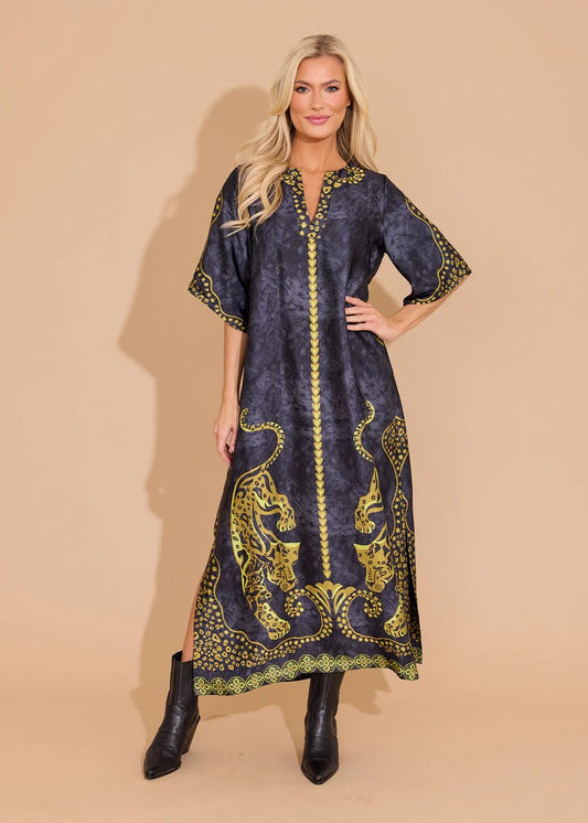AA Delaney Dress POUNCING PANTHER
