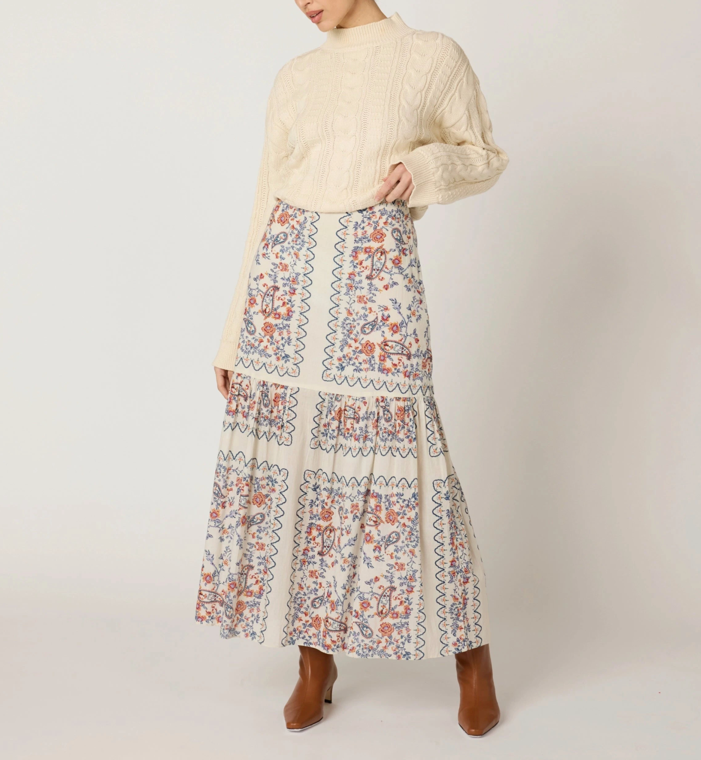 Cleobella Marjorie Ankle Skirt - LA RAMOS PRINT