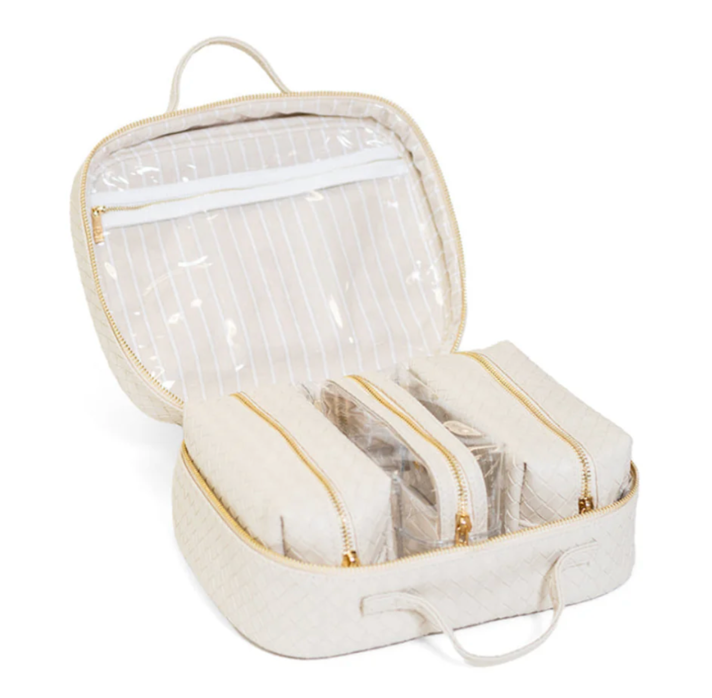 TRVL Luxe TRVL2 Cosmetic Toiletry Case WOVEN SAND