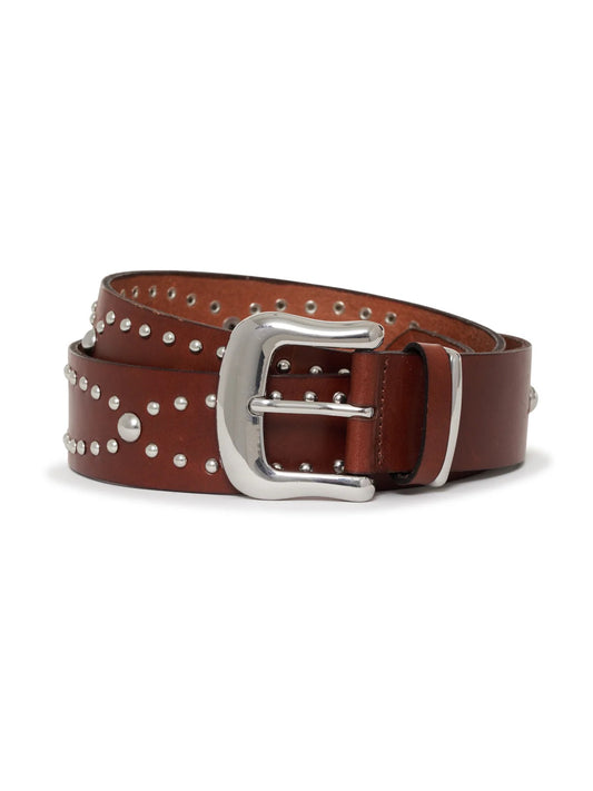 Sanctuary Rowan Studded Belt - MAHOGANY