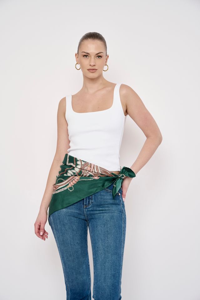 Flora Bea Scarf - GREEN BRIDGEHAMPTON