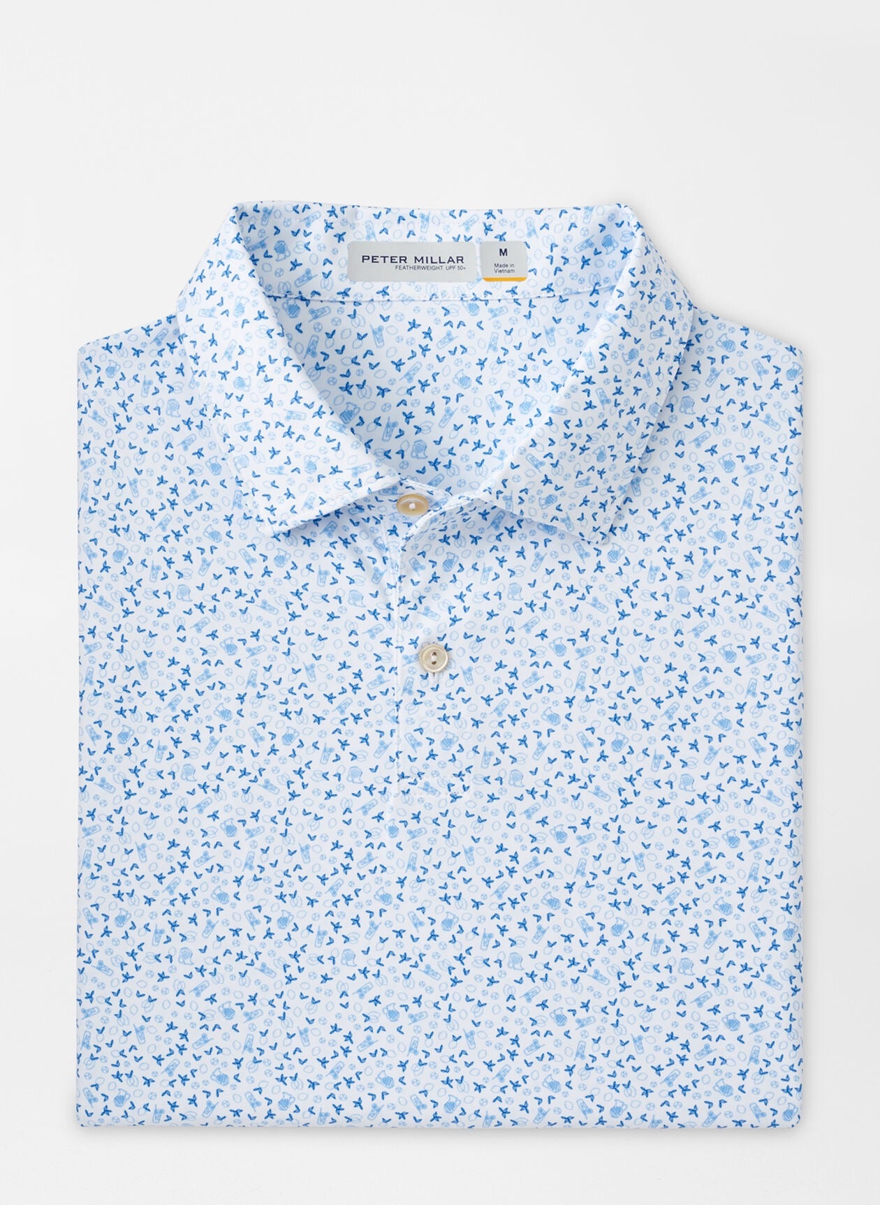 Peter Millar Featherweight When Life Gives You Lemons Polo WHITE