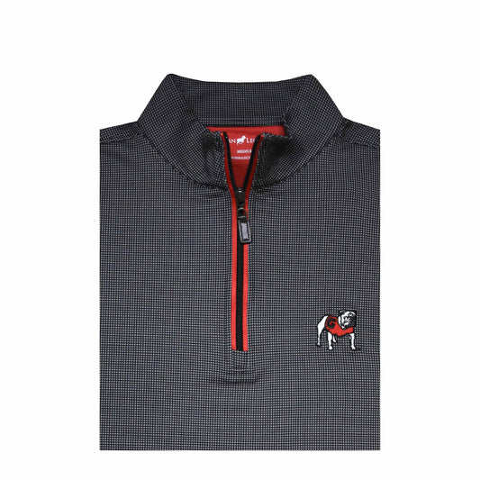 HL 1/4 Zip Shepherd Pullover BLACK/RED