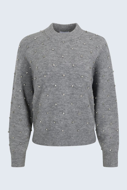Pistola Aura Relaxed Crew Neck Sweater - CHARCOAL DIAMONTE