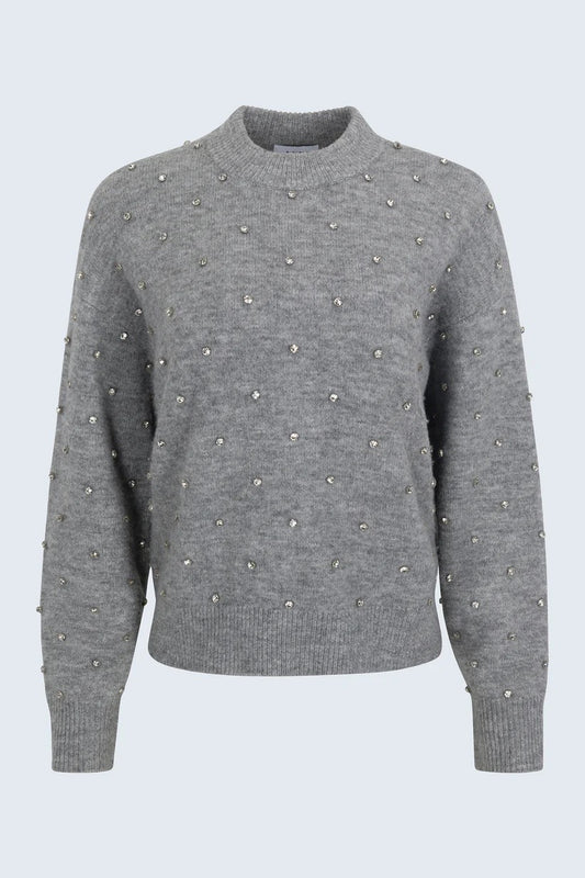 Pistola Aura Relaxed Crew Neck Sweater - CHARCOAL DIAMONTE