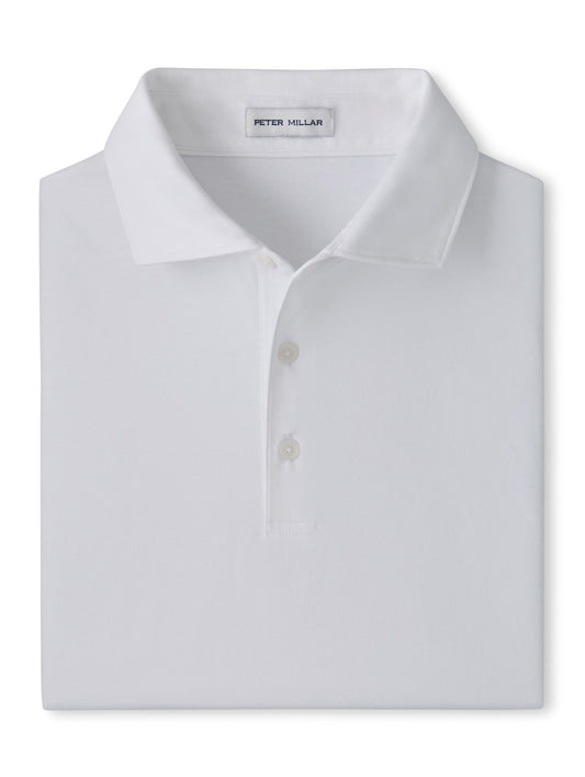 Peter Millar Crown Flex Cotton SS Polo - WHITE