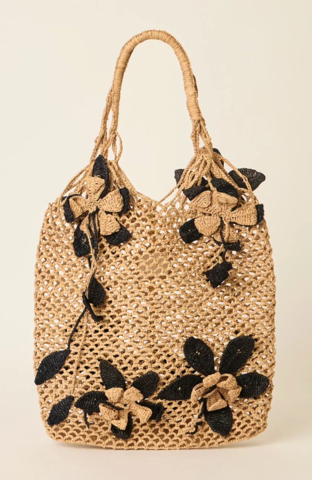 BTB Blaine Hobo Bag - NATURAL/BLACK