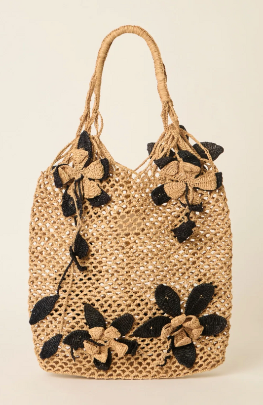 BTB Blaine Hobo Bag - NATURAL/BLACK