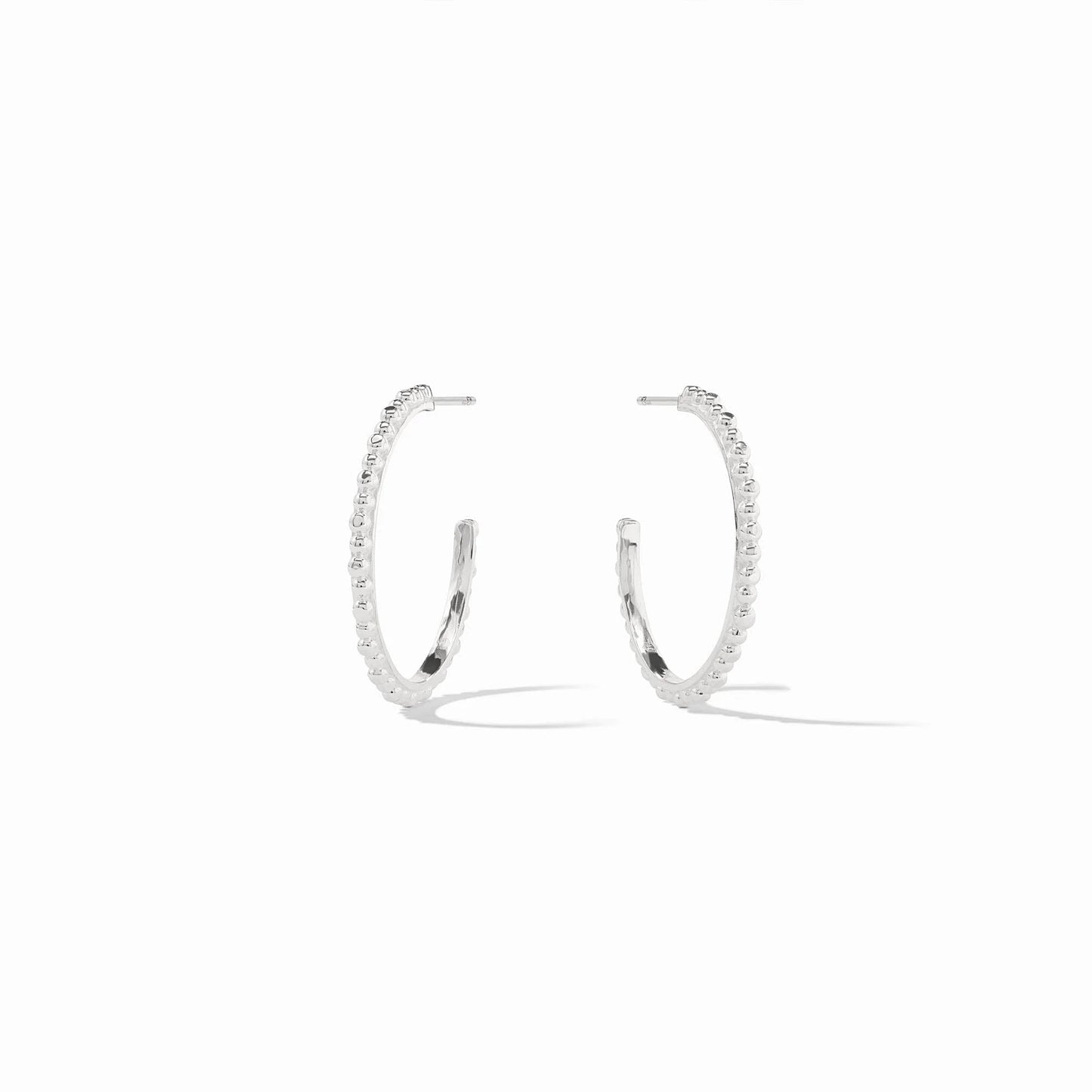 JV Colette Bead Hoop SILVER - M