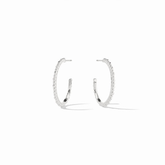 JV Colette Bead Hoop SILVER - M