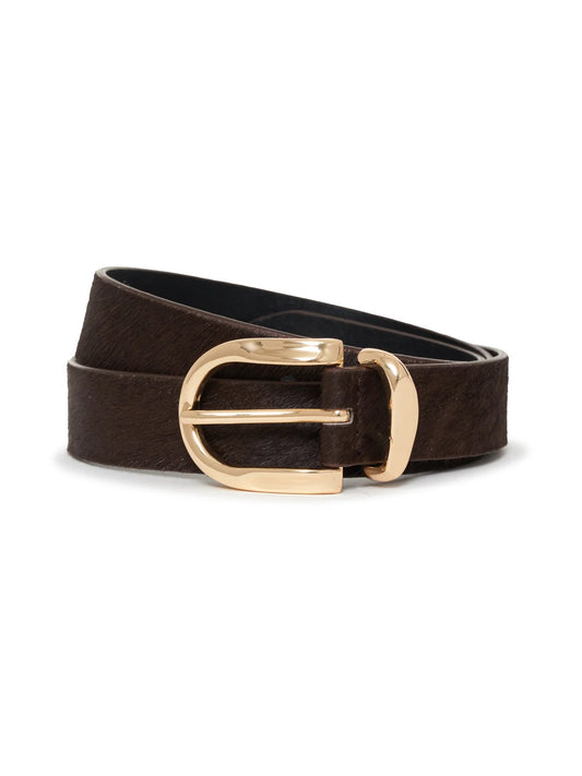 Sanctuary All Day Calf Hair Belt - CHOCO BROWN