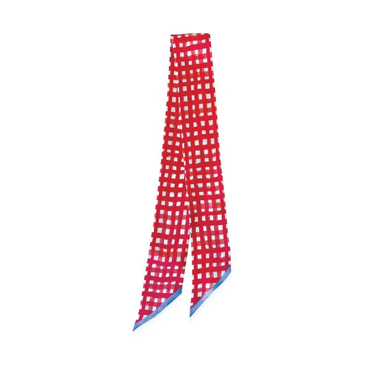 DFA Tailgate Check Twilly RED/POWDER BLUE
