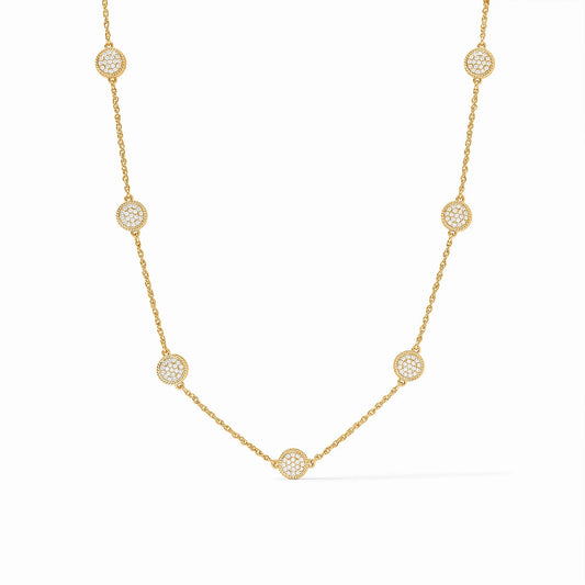 JV Windsor Delicate Station Necklace PAVE CUBIC ZIRCONIA - OS