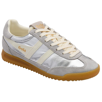 GOLA Firefly Metallic Sneakers - SILVER/OFF WHITE