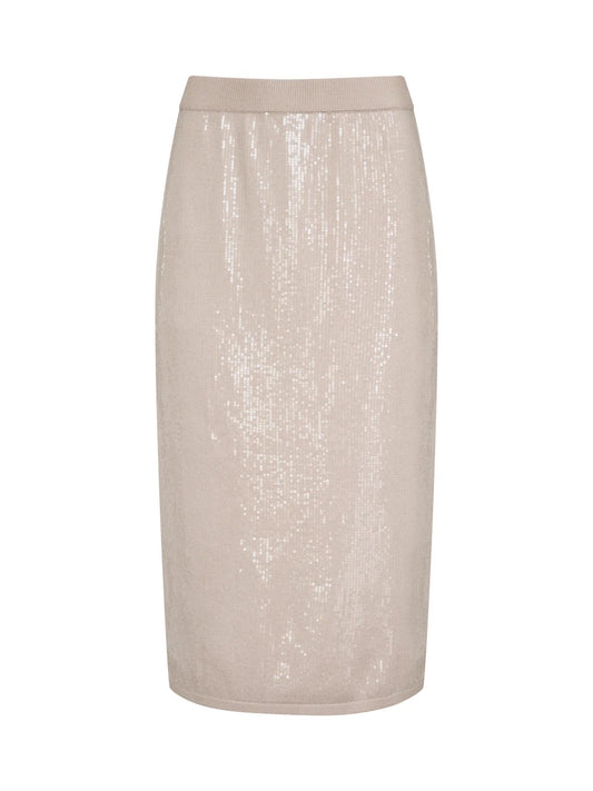 Sanctuary Sparkle Sequin Skirt - MOTHER OF PEARL