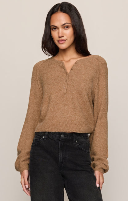 Z Supply Westmont Henley Sweater - GOLDEN CARAMEL
