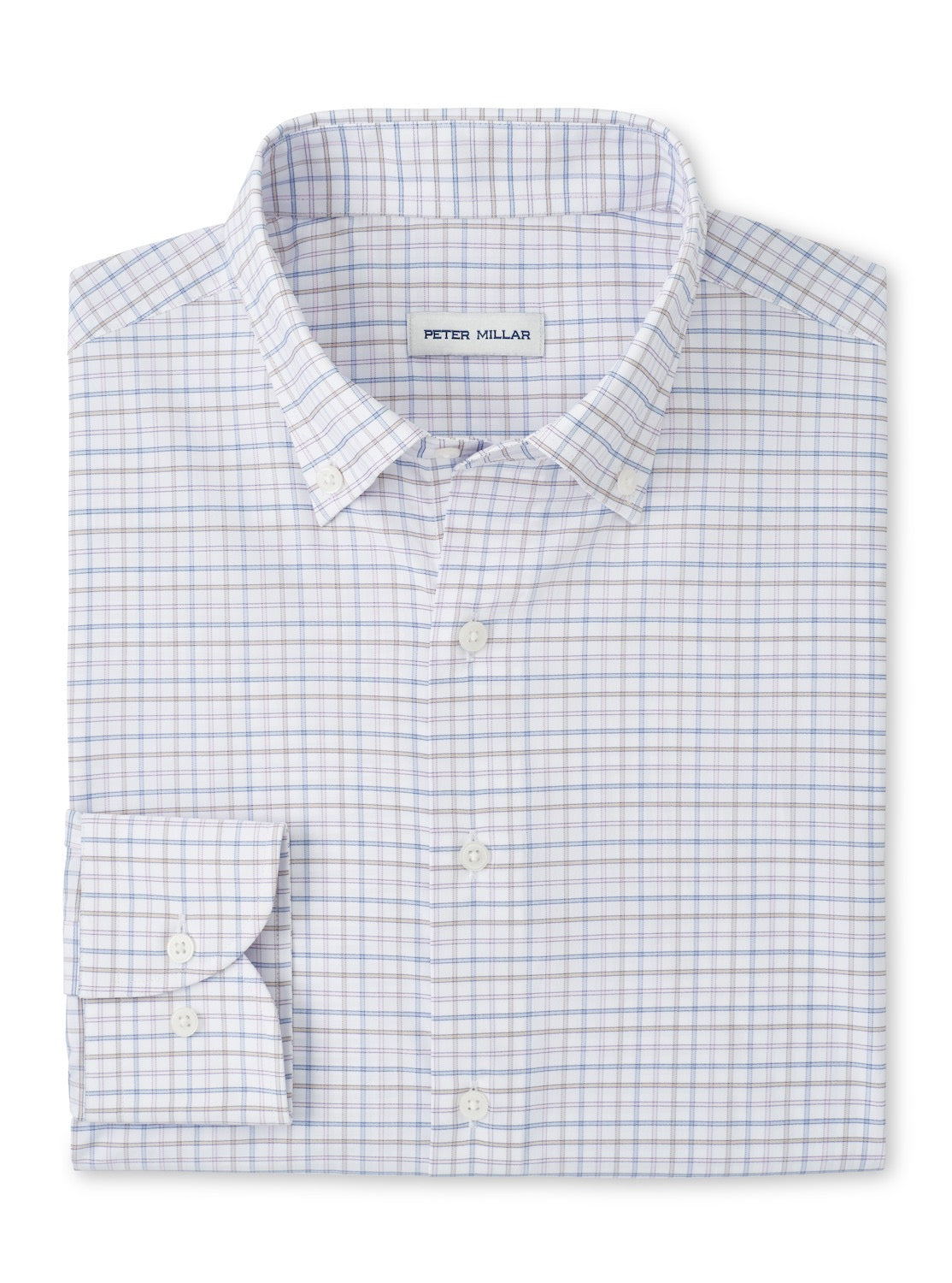 Peter Millar Rommel Performance Twill Sport Shirt- CLOUDY BLUE