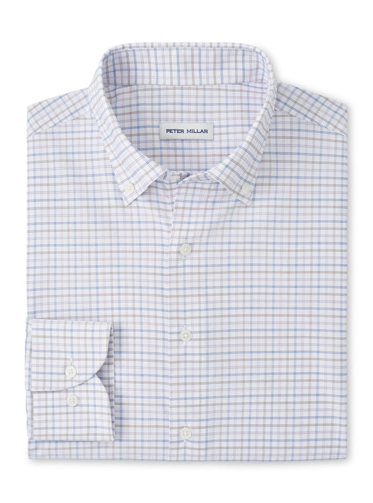 Peter Millar Rommel Performance Twill Sport Shirt- CLOUDY BLUE