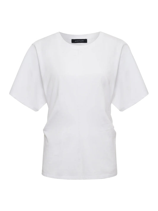 Sanctuary Shirred Waist Dolman Tee - WHITE