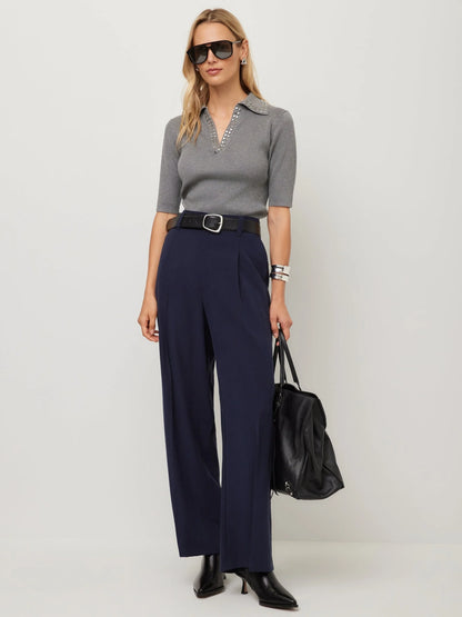 Fifteen Twenty Eleanor Polo Sweater - GREY