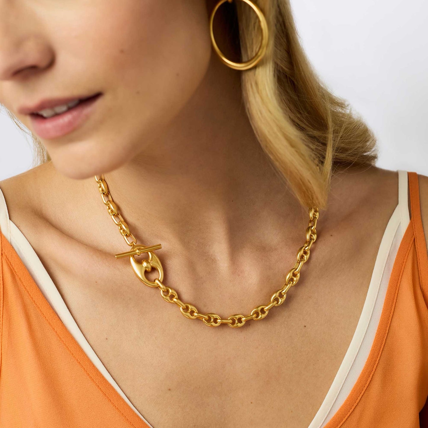 Julie Vos Laguna Demi Link Necklace GOLD - OS