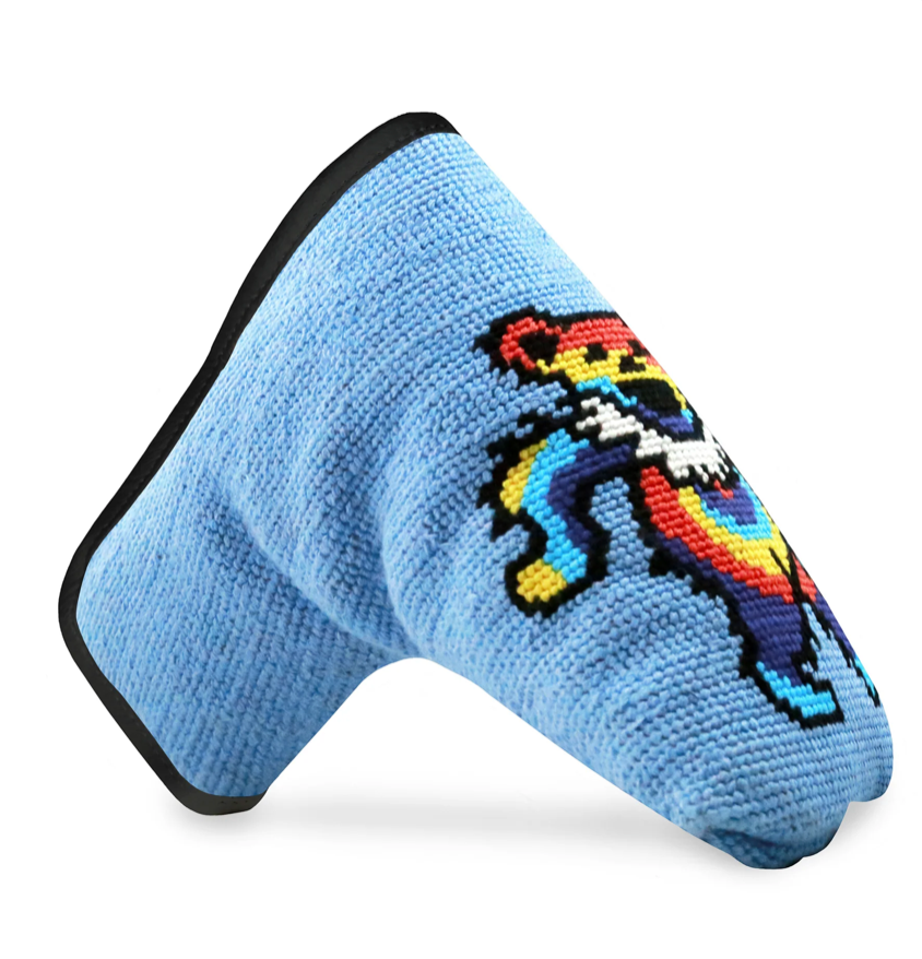 SB Dancing Bears Tie Dye Putter Cover LIGHT BLUE/BLACK