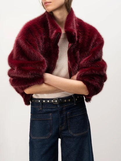 Sanctuary Everest Fur Bomber - BORDEAUX