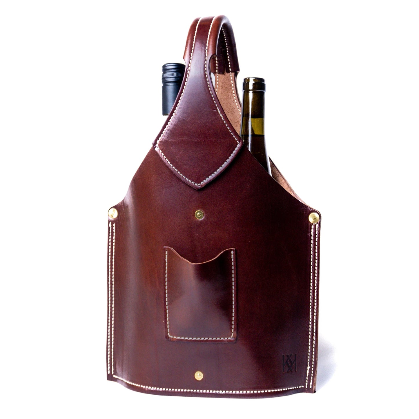 KL Double Barrel Bottle Tote HARNESS BROWN