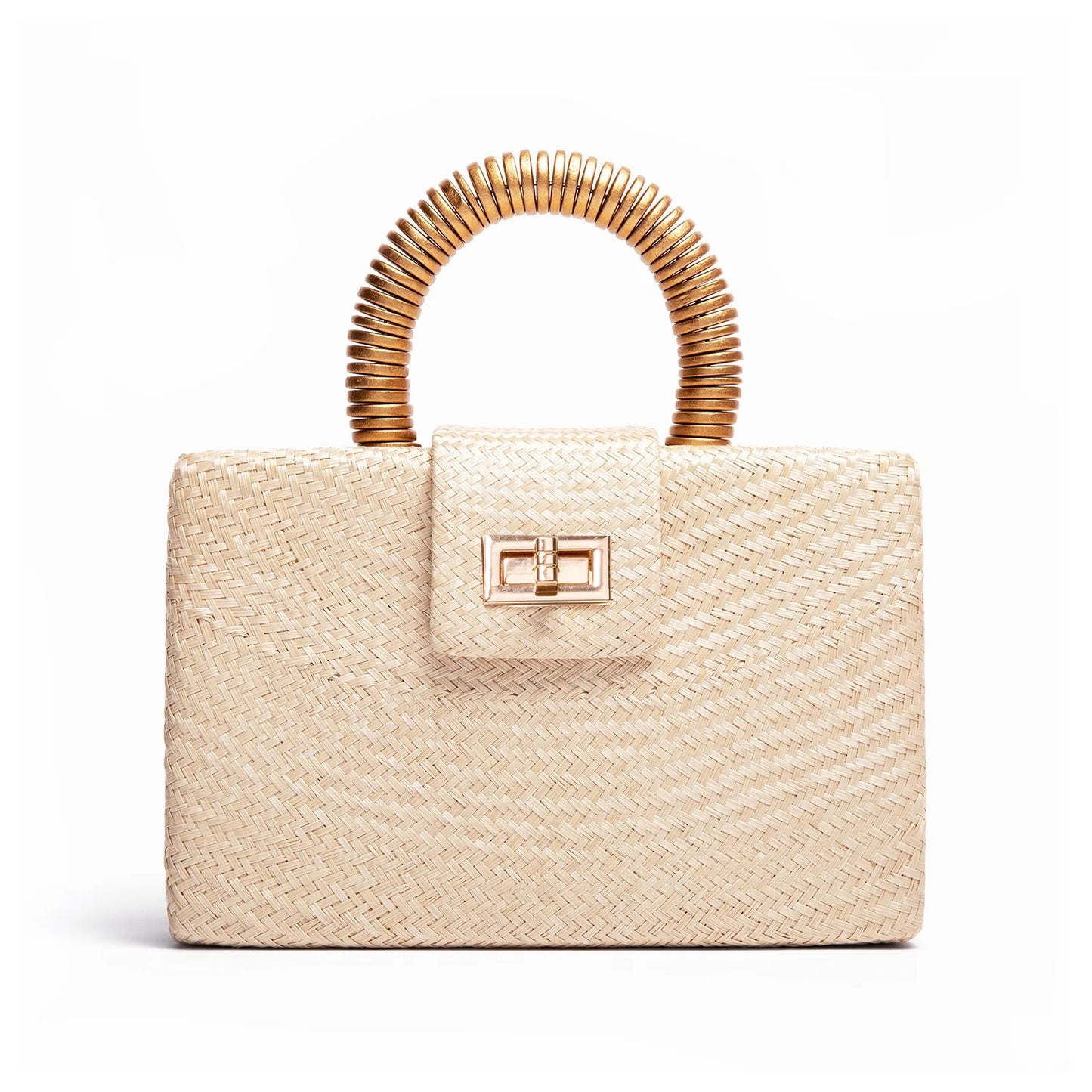 SS The Gracie Woven Straw Clutch Bag CREAM