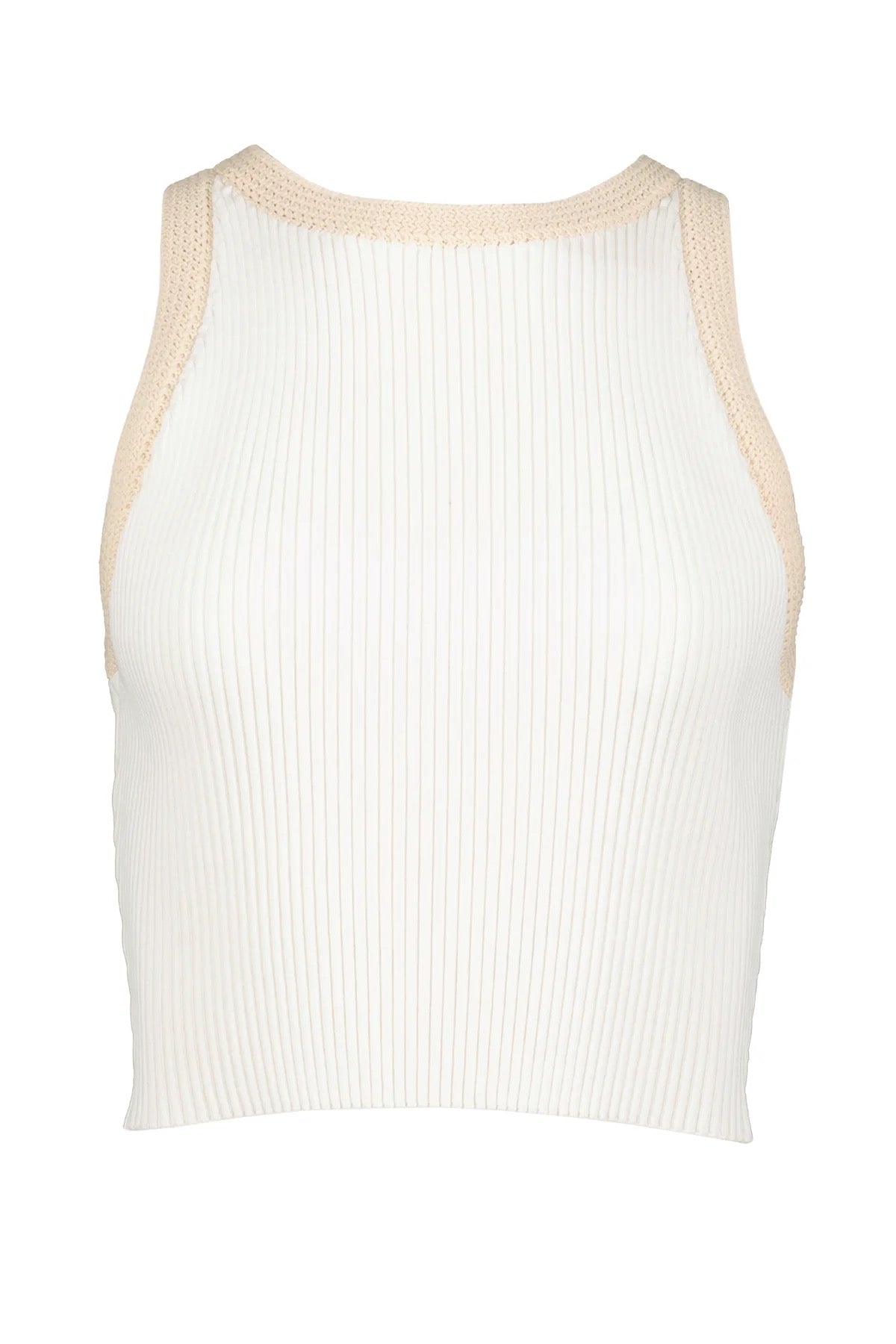 BY Candace Ribbed Sweater Tank WHITE