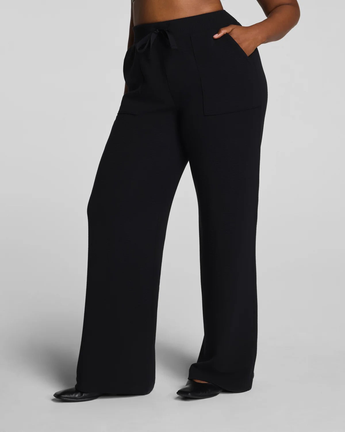 SP French Rib Wide Leg Pant VERY BLACK