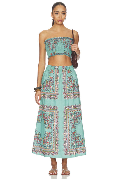 CLE Ruby Top & Midi Skirt Set BLEURA PRINT