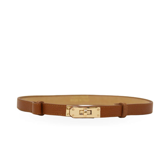 GF Cint 48 Italian Leather Adjustable Belt CAMEL