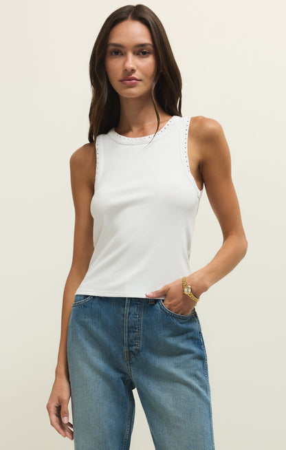 Z Supply Clarke Rib Tank - WHITE