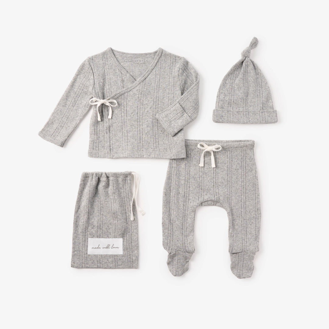 EB Welcome to the World Layette Bag Set GRAY - NB