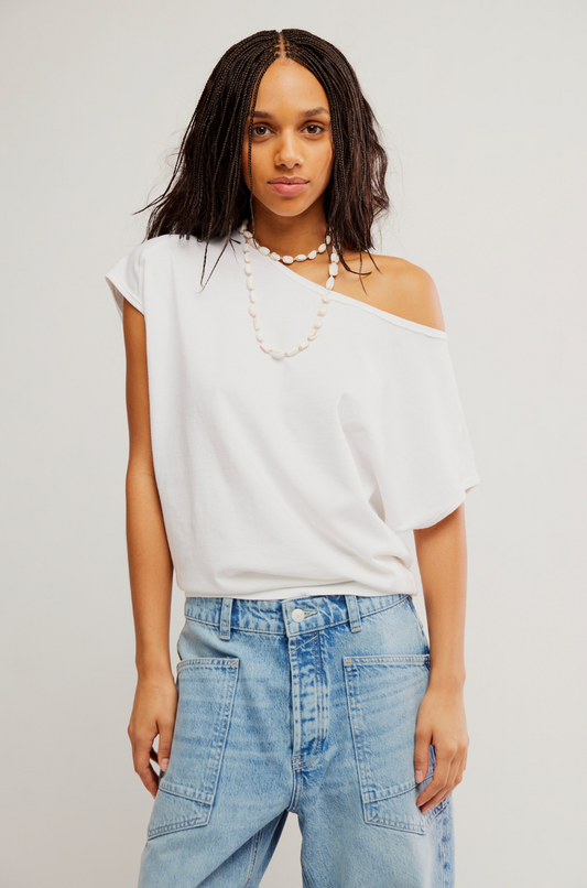 Free People Peggy Tee - CLEAN IVORY