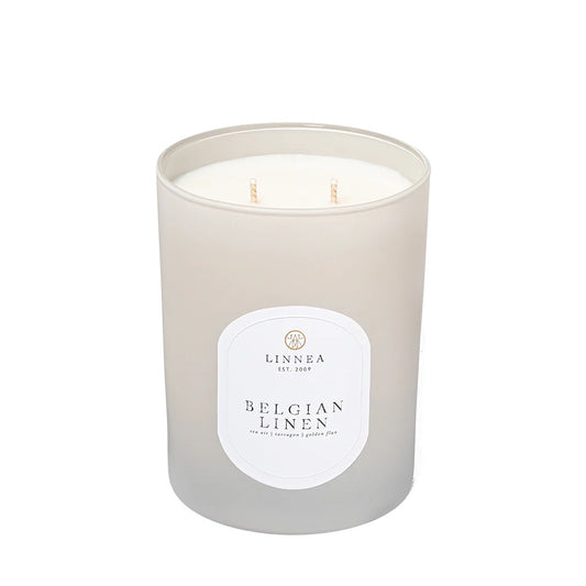 LINNEA Belgian Linen Large Candle - 11oz